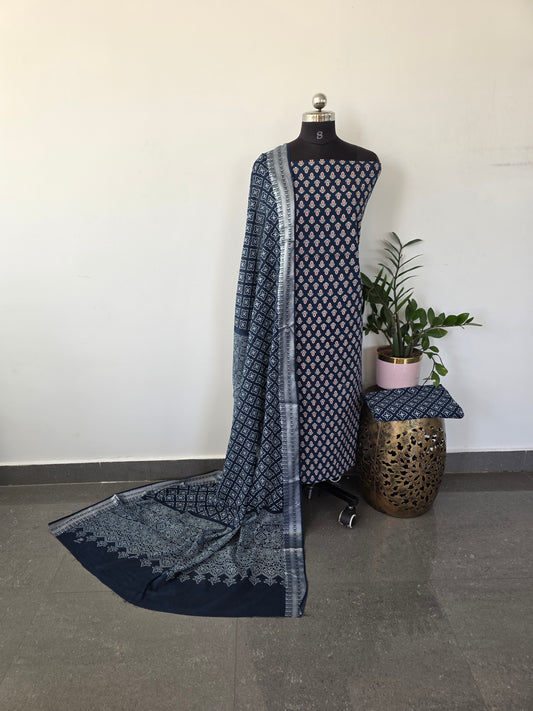 Heavy ajrakh cotton set - VC4