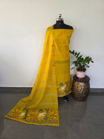 Premium jamdhani paithani silk cotton set - BB67