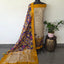 Kalamkari katha- Chennuri pure kalamkari silk set - AK387