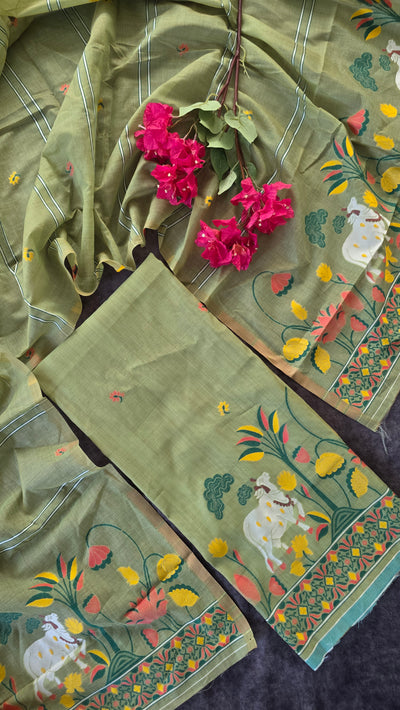 Premium jamdhani paithani silk cotton set - BB72