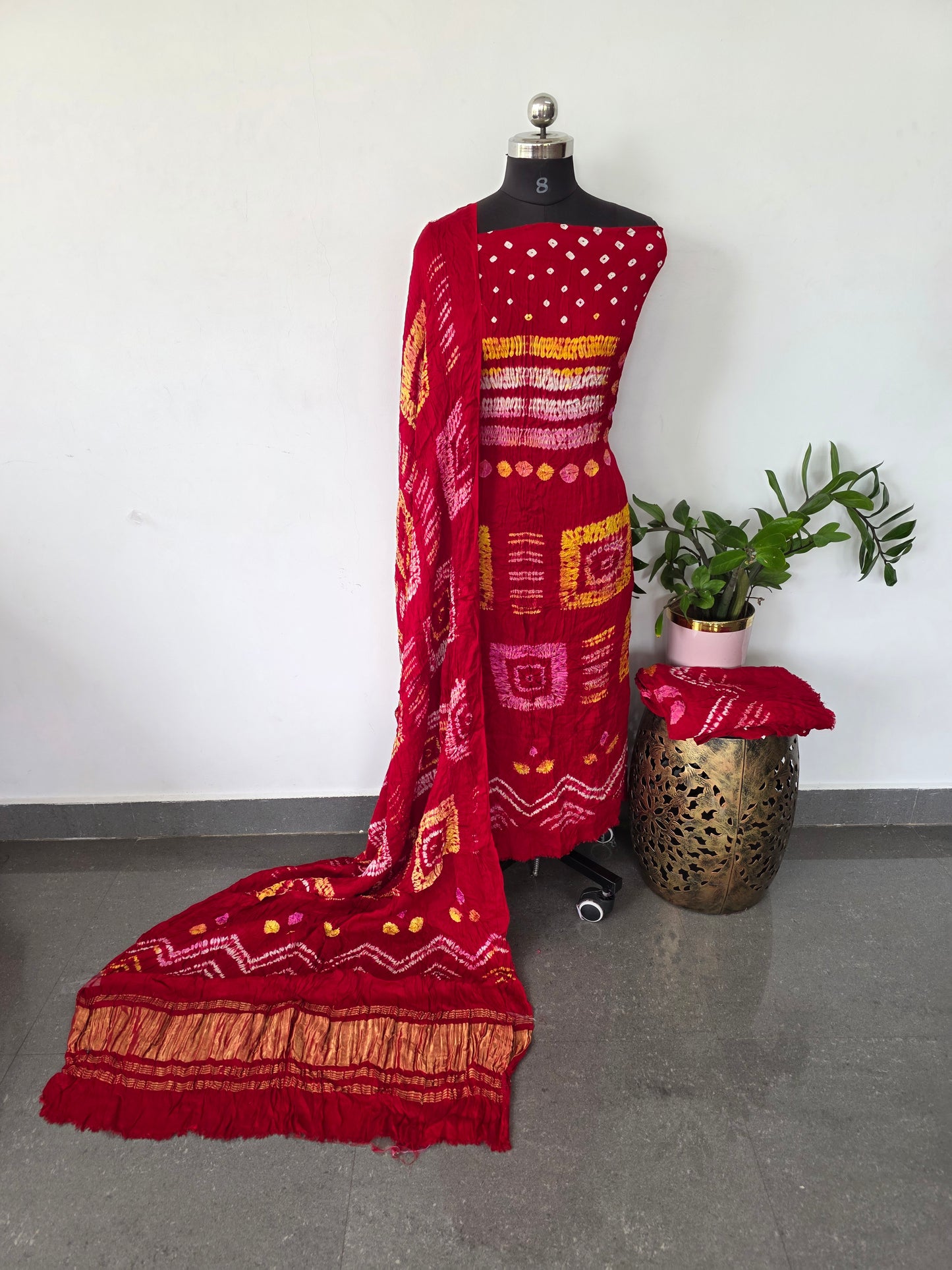 Handcrafted shibori tie-dye bandhani modal  salwar set - BN83