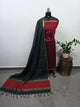 Semi Maheshwari silk set (green)-SM356
