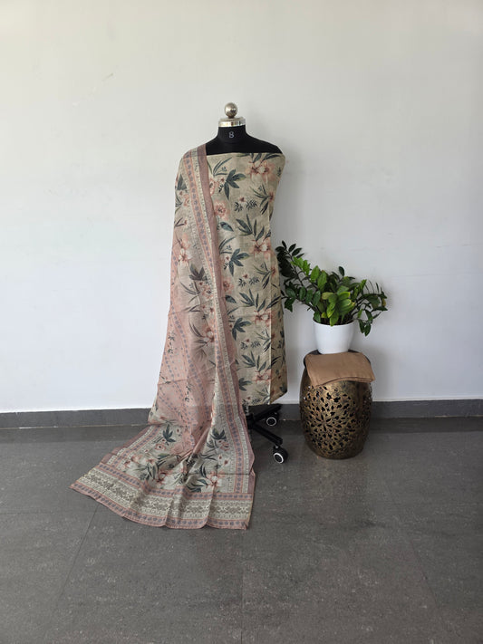 Premium Embroidery  Assam silk set - AS2