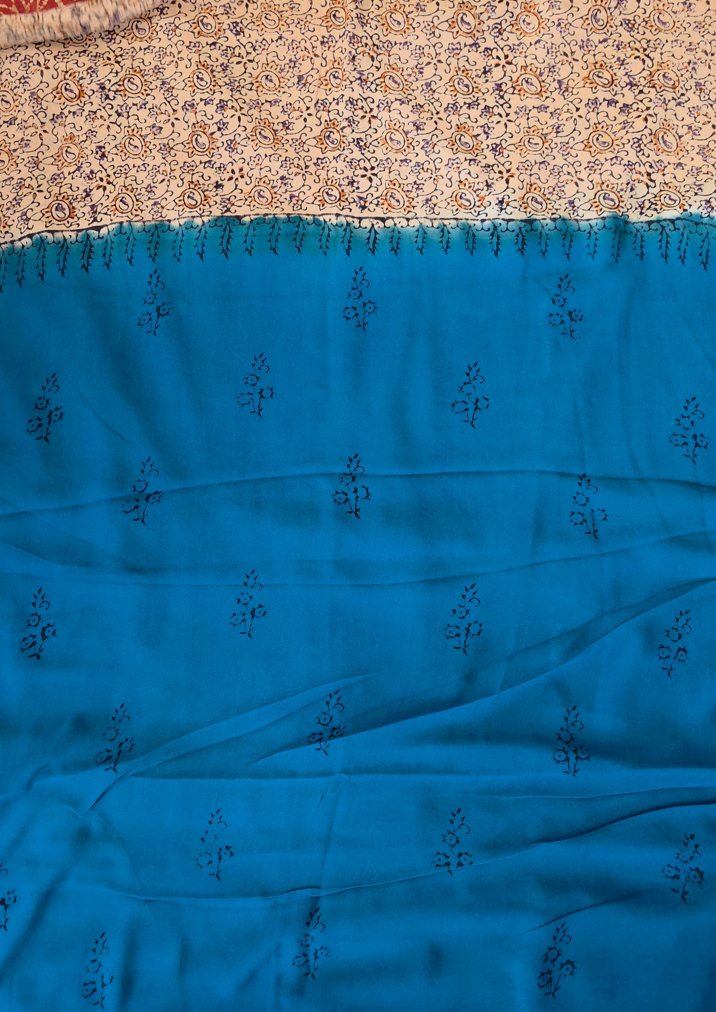 Handblock georgette salwar set - GE172