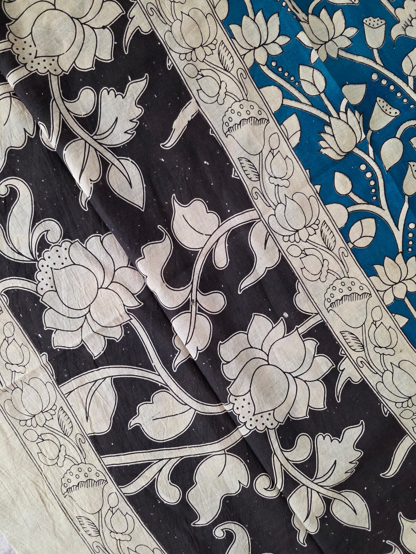 Pure Kalamkari Cotton Salwar Set (2.50 Metres) - Ak358