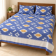 Warp ikkat bed sheets (90*108 2/40s bedsheet with pillow) - WW661