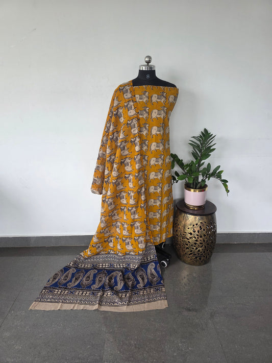 Pure kalamkari cotton salwar set (2 pcs) - AK169