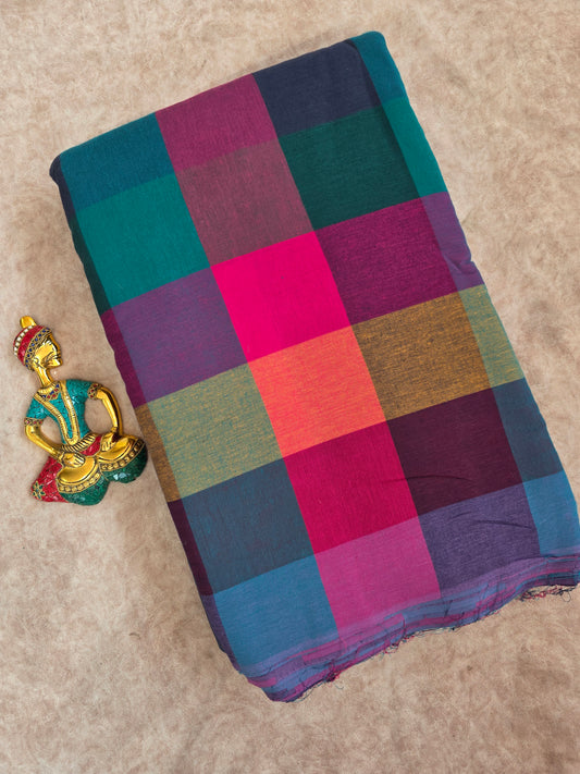Madras kattam prewashed running material ( 0.5 mtrs ) (4 inches*4 inches) - MD55
