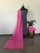 Handcrafted ajrakh cotton set with bandhini duppatta- BAA106