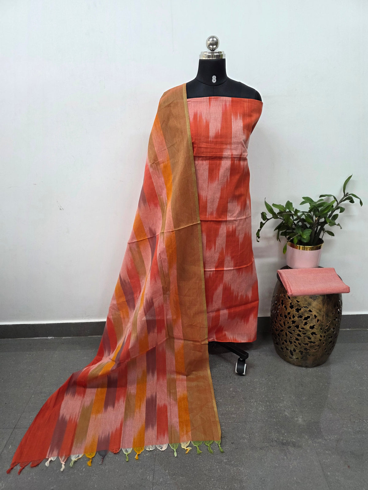 Ikkat south cotton salwar set - HA158