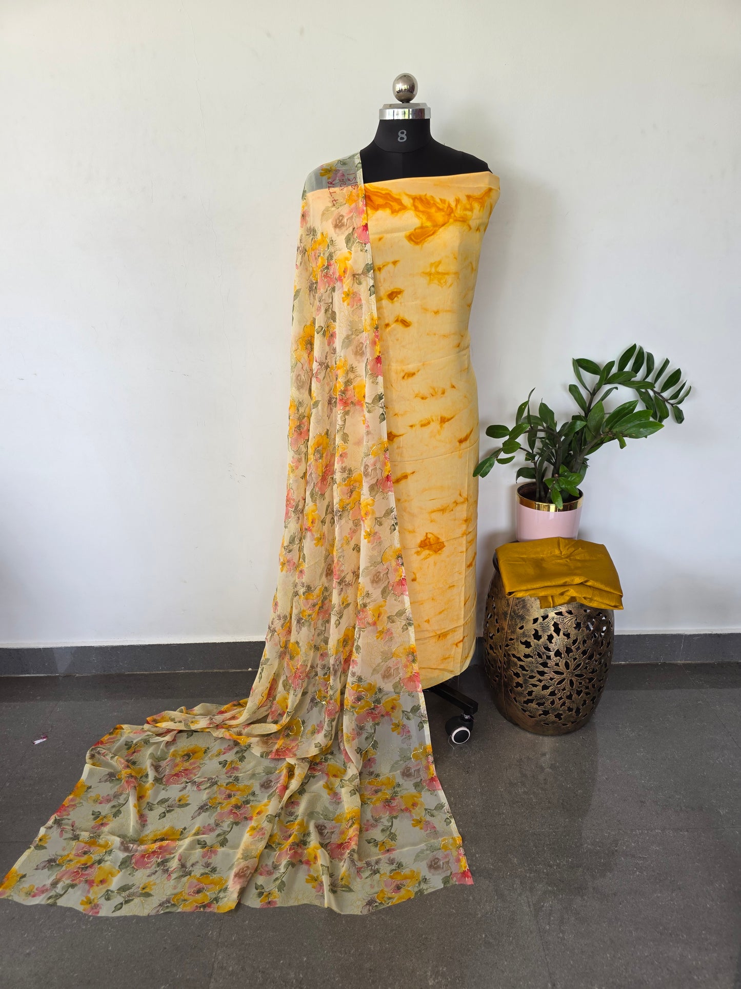 Fancy tussar silk set - CLA427