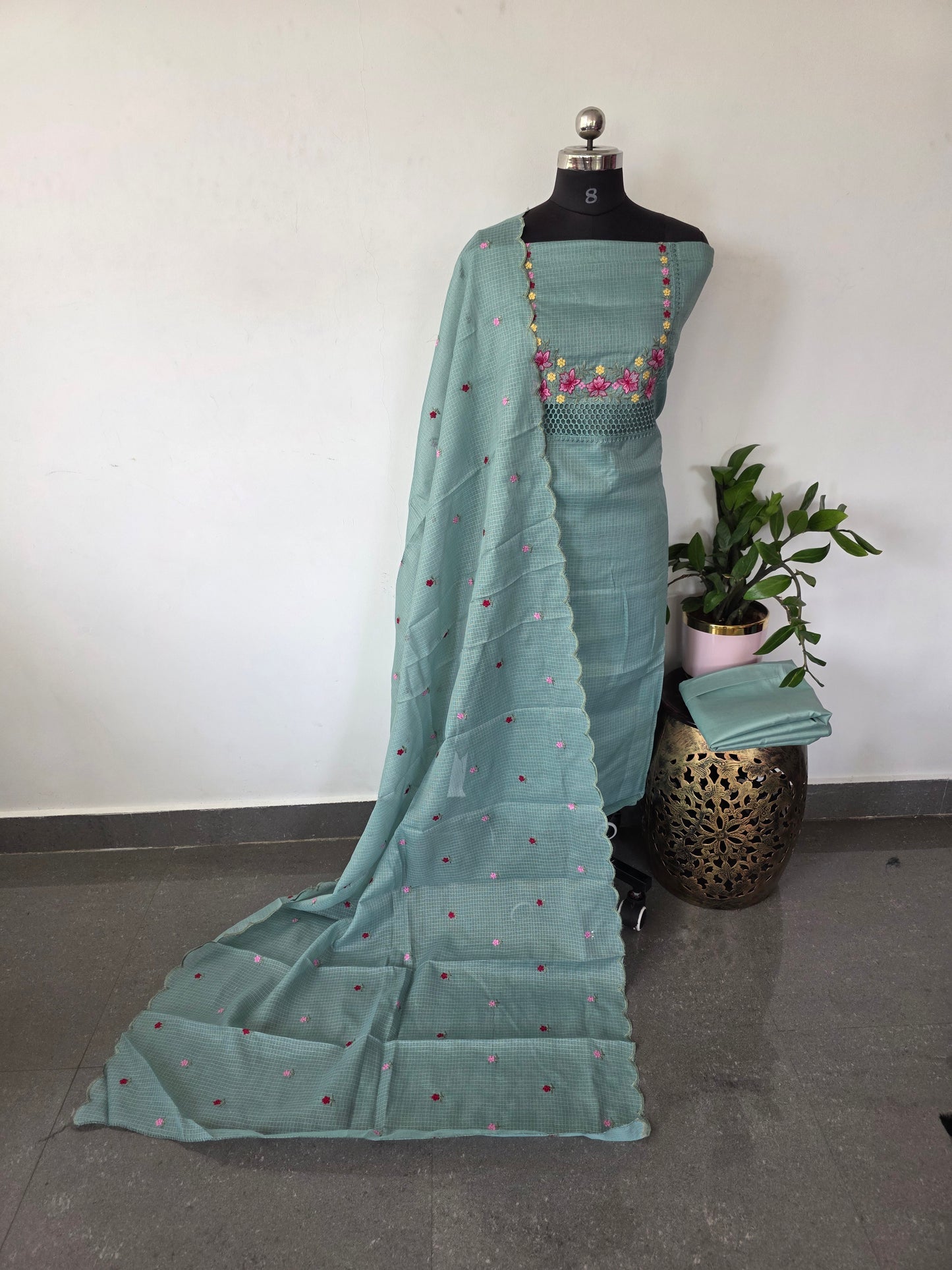 Kota with boring embroidery Kota salwar set - KV31