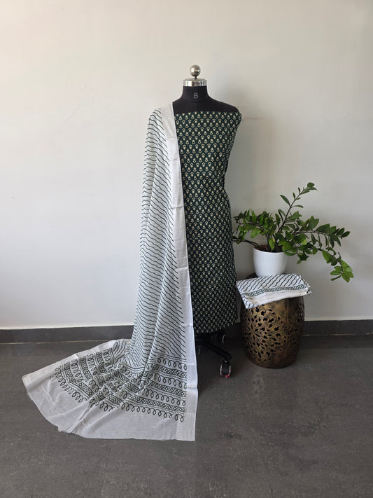 Heavy ajrakh cotton set  - 7