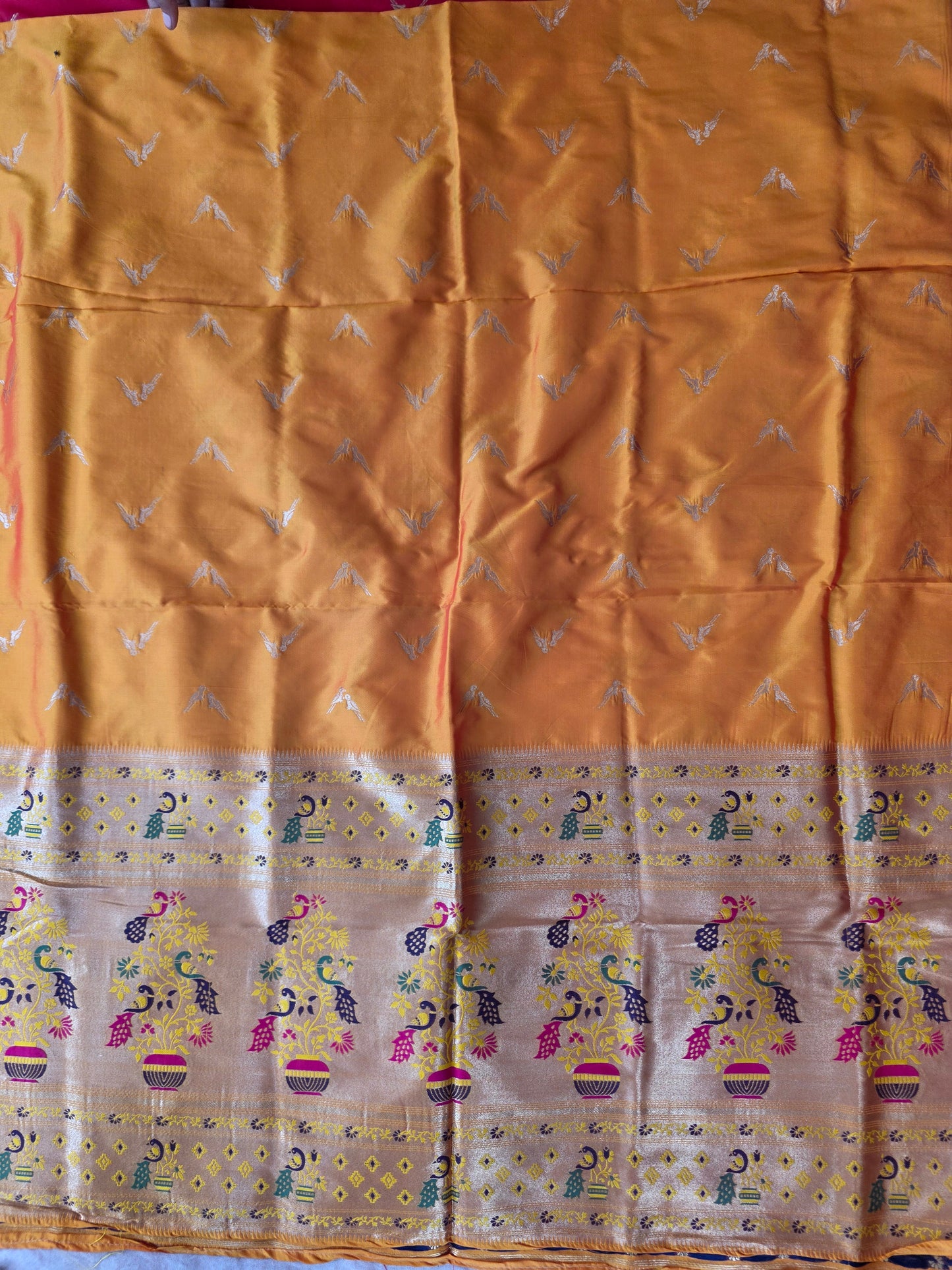 Paithani soft silk duppatta - V6