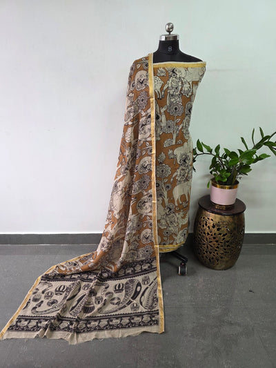 Handcrafted Kota kalamkari set (2 pc set) - AK306