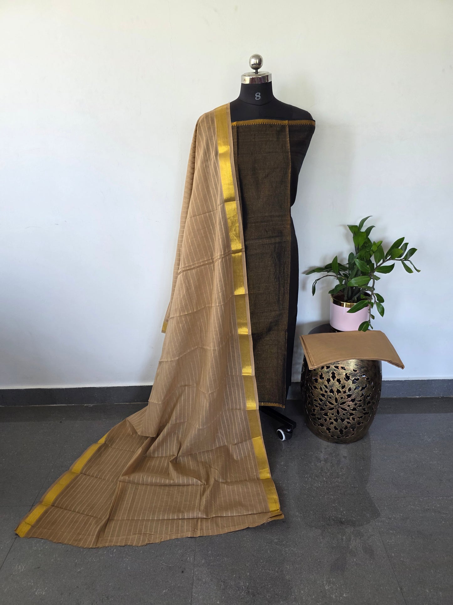 Madurai sungudi Tissue cotton salwar set -MS89