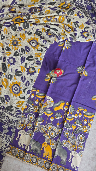 Penkalamkari - inspired kalamkari cotton set - AK240