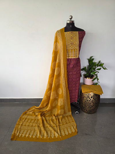 Gamthi ajrakh cotton set - BA280