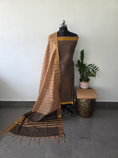 Handloom cotton with mangalagiri border salwar - MAA121