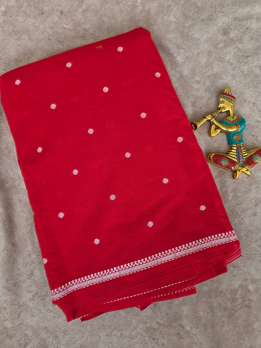 Prewashed Pure handloom cotton running material ( 0.5 mtrs ) - HRM119