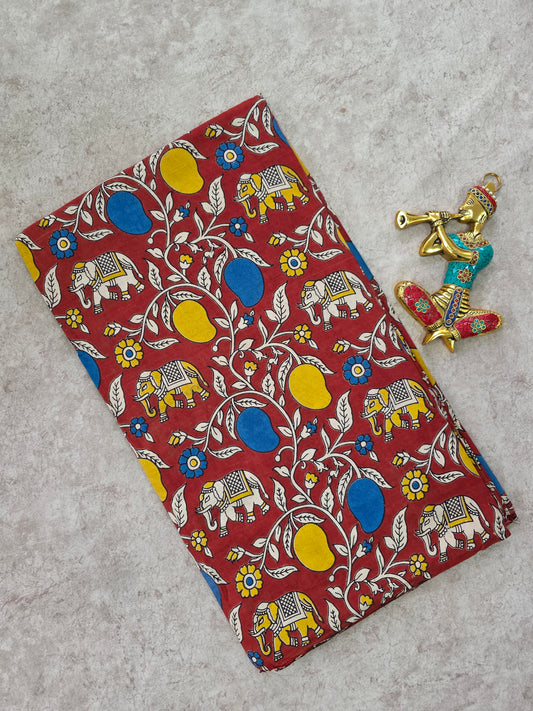 Pure kalamkari cotton running material (0.5mtr)-DK113