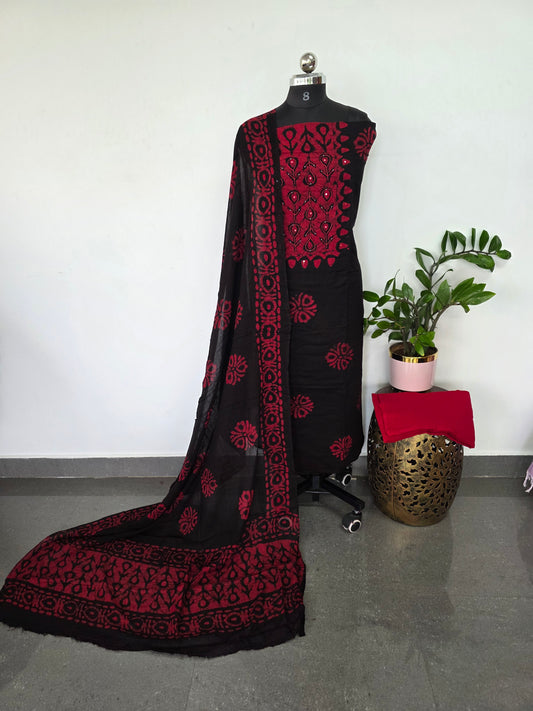 Batik pure cotton salwar set - BA394