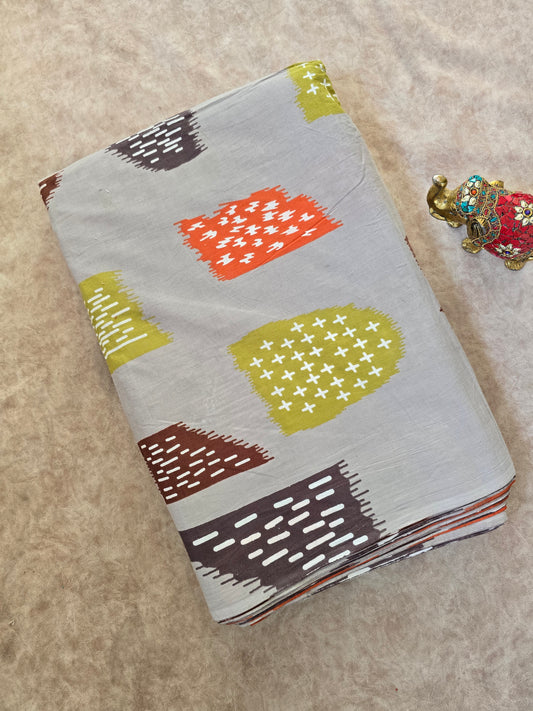 Jaipuri pure cotton running material (0.5 mtrs)-JA329