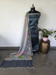 Handloom Mangalagiri silk top with digital mangalagiri silk shawl -RV214