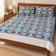 Warp ikkat bed sheets (90*108 2/40s bedsheet with pillow) - WW657