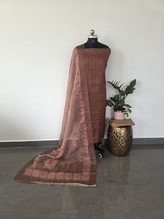 Fancy tussar silk set - 69