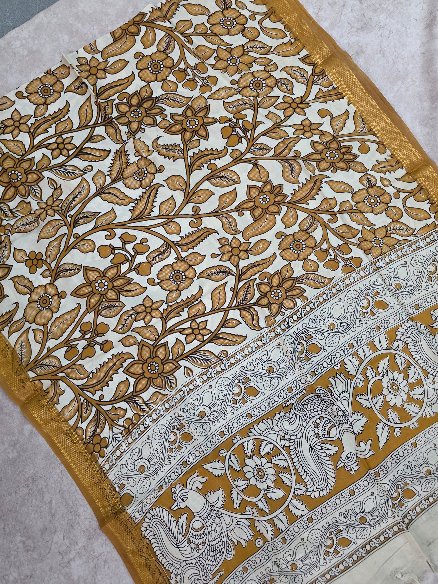 Pure chennuri kalamkari silk duppatta - KAA7