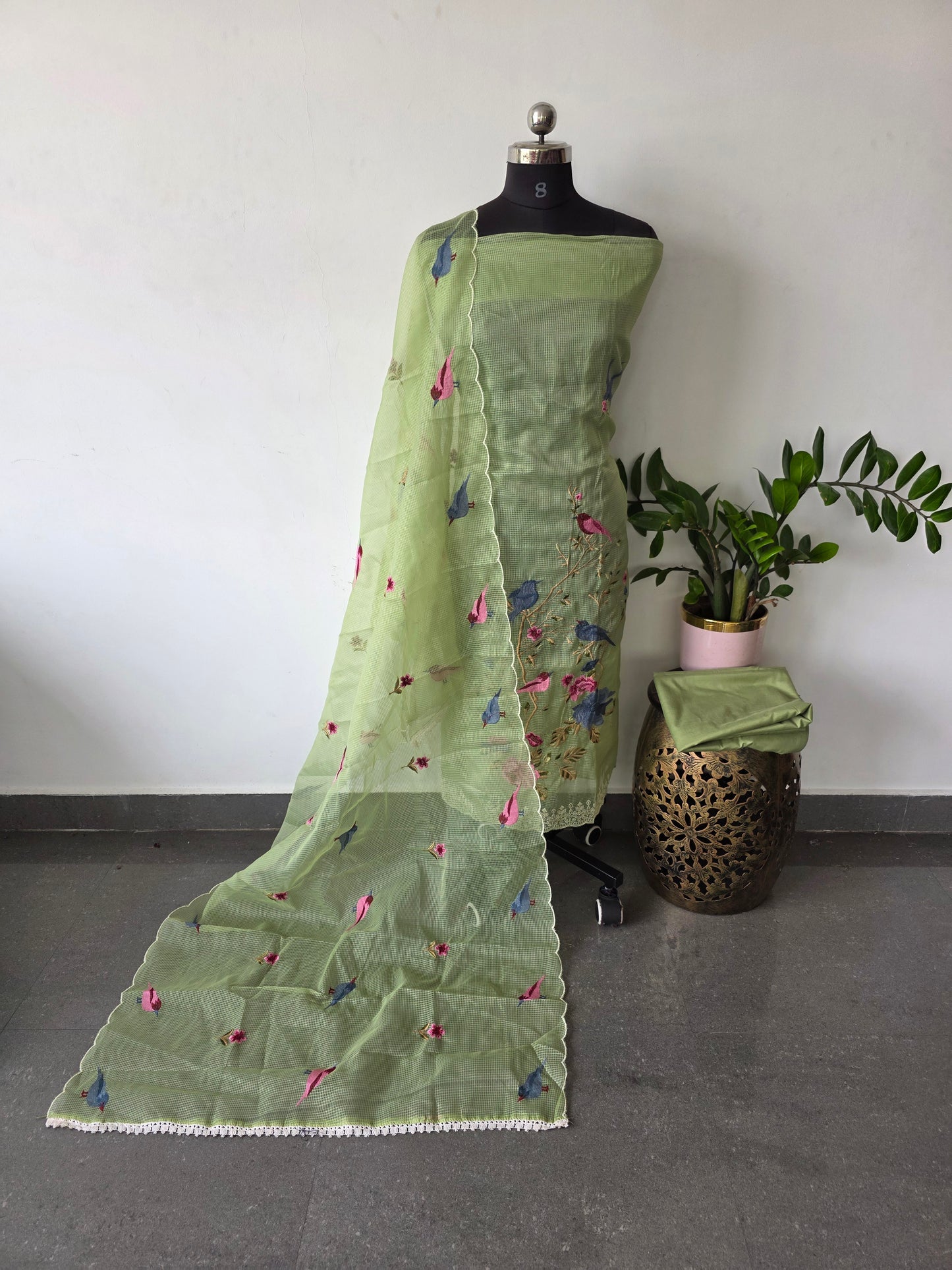 Embroidery organza Kota salwar set - KV43
