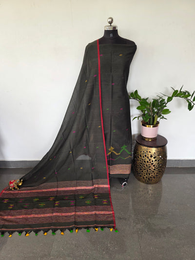 Semi muslin jamdhani salwar set - JMM452