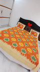 King size Warp ikkat bed sheet (90"*108" 2/40s bedsheet with 2 pillow covers ) - VN24