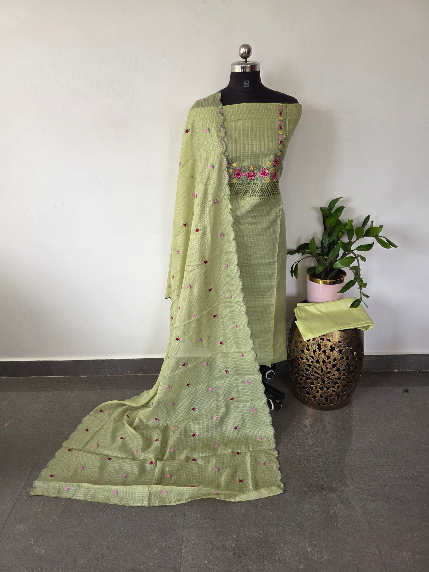 Kota with boring embroidery salwar set - KV34