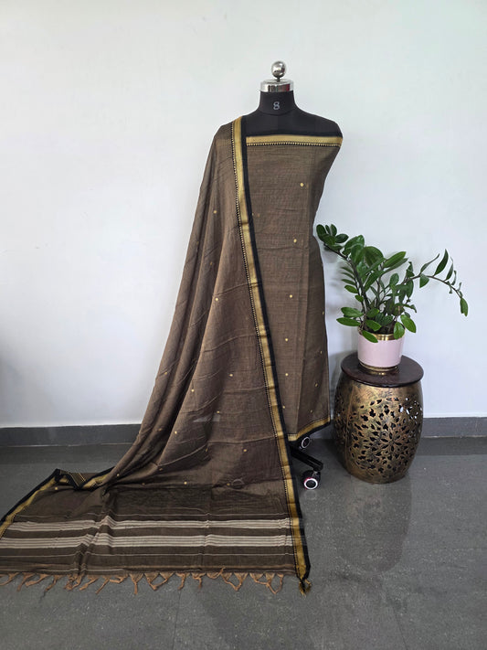Mercerised narayanapet salwar set with embroidery work (4.5 meters)- NA392