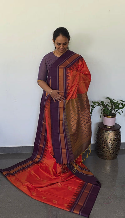 Gadwal semi soft silk saree - GS79