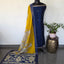 Fusion Narayanapet with handcrafted chennuri silk kalamkari duppatta -NA686