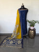 Fusion Narayanapet with handcrafted chennuri silk kalamkari duppatta -NA686