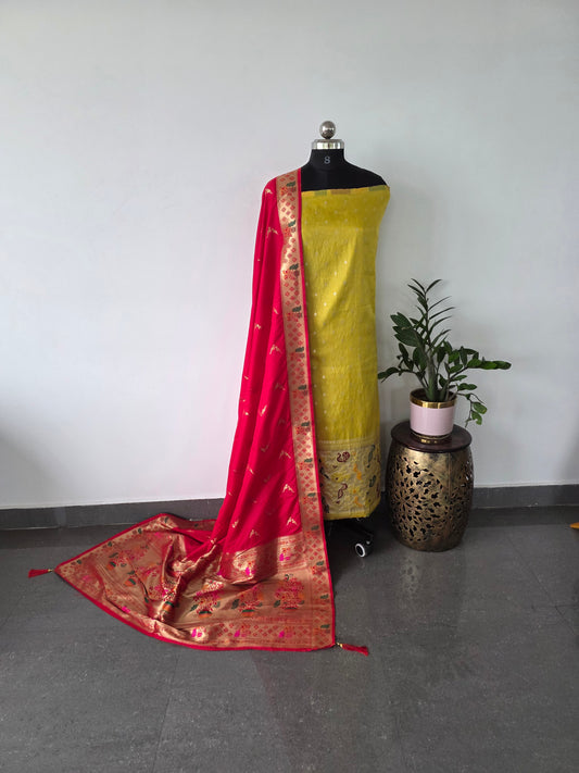 Premium paithani silk set - PX6
