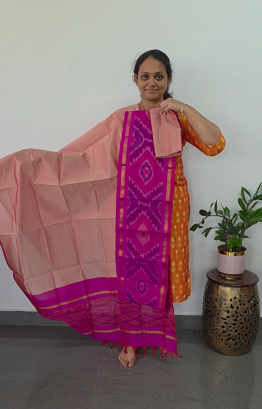 Pochampally sico set with ikkat damn- SZ291