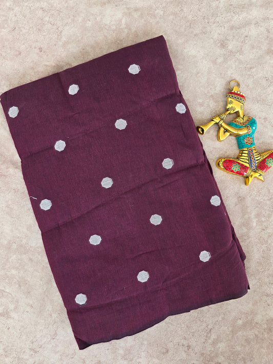 Prewashed Pure handloom cotton running material ( 0.5 mtrs ) - HRM121