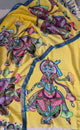Handcrafted Kalahasthi Penkalamkari bangalore silk set - KH106