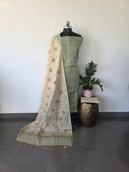 Premium shimmer tissue silk set -