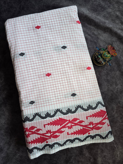 Prewashed Checked jamdhani South cotton running material - HRM59