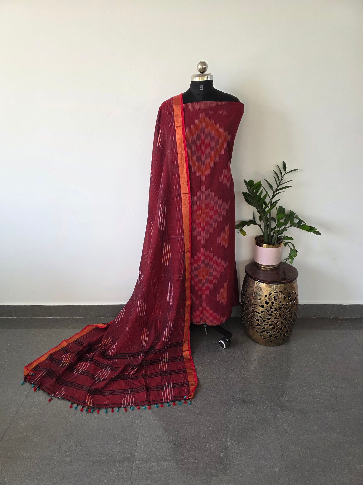 Premium khadi pochampally salwar set - KPS1