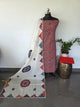 Handcrafted ajrakh cotton top with applique cotton shawl - BAA51