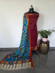 Handloom mangalagiri pattu with penkalamkari duppatta -MP15