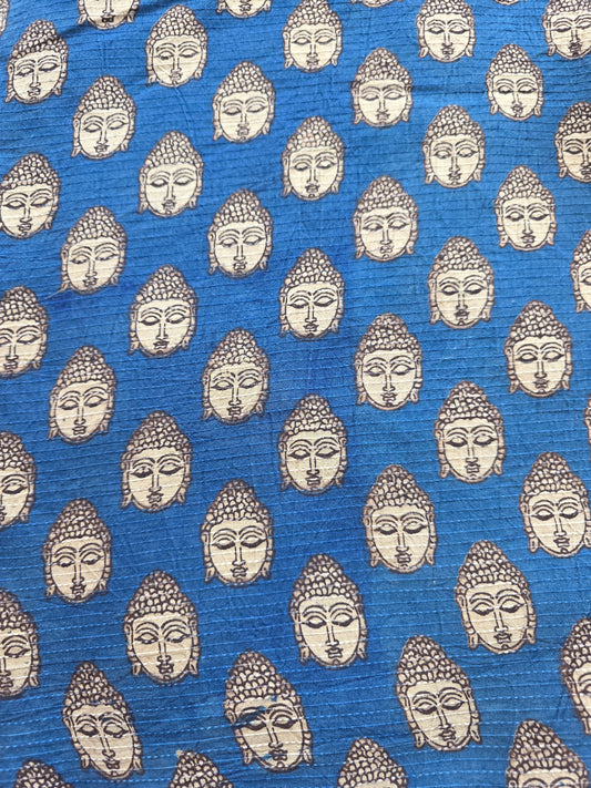 Pure kalamkari Kantha cotton running material (1 meter) - KM65