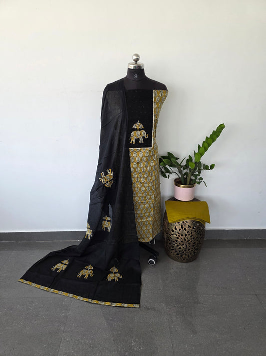 Pure cotton with appliqué work - VC50